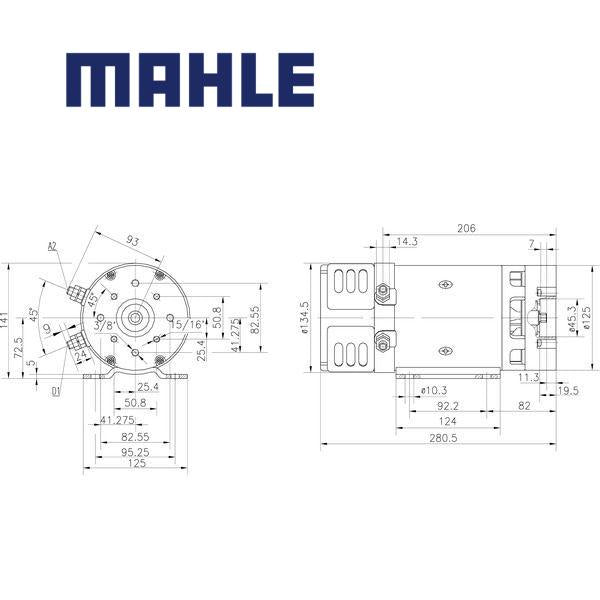 MM 290 electric motor 24V 3kW AMK4661