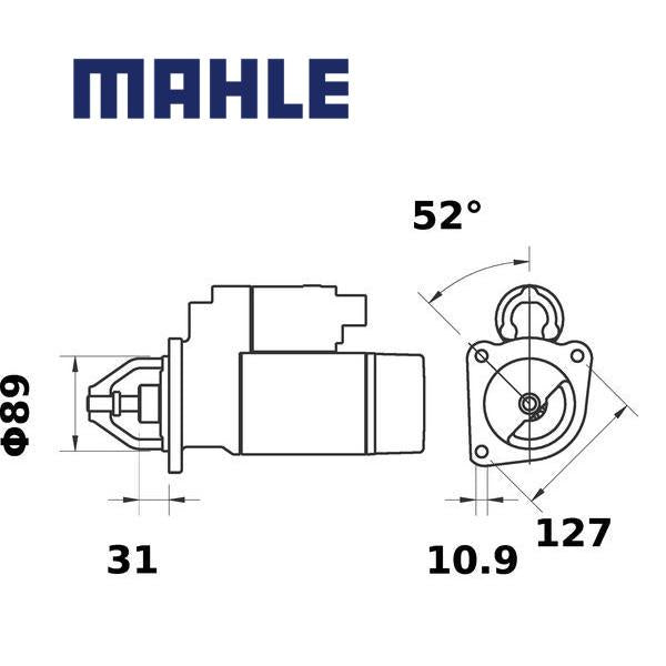 MS 49 starter motor 12V 2,7kW z10 AZJ3205