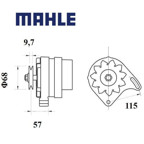 MG 205 alternator 14V 55A AAK4177