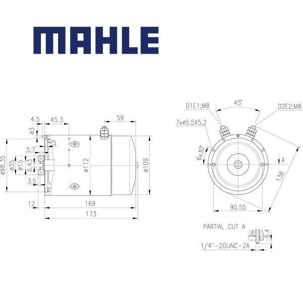 MM 19 electric motor 48V 2kW AMJ5545