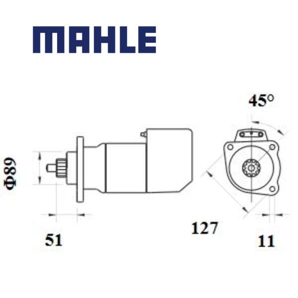 MS 716 starter motor 12V 3,6kW z9 AZK5569