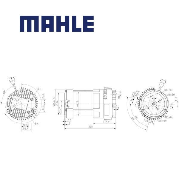 MM 247 electric motor 80V 1,2kW AMK6336