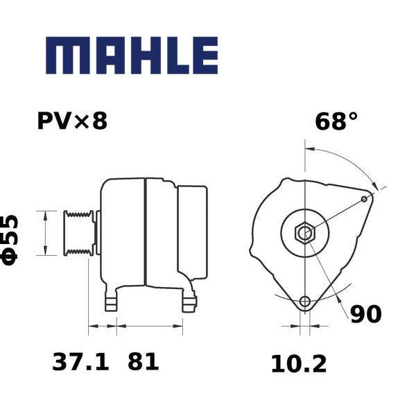 MG 72 alternator 14V 200A AAN5355