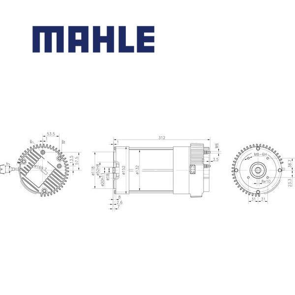 MM 353 electric motor 80V 2kW AML6307