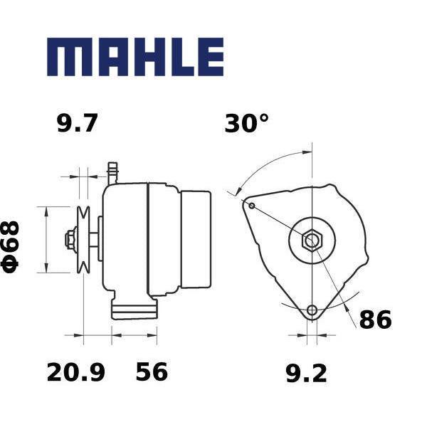 MG 434 alternator 14V 95A AAK5124