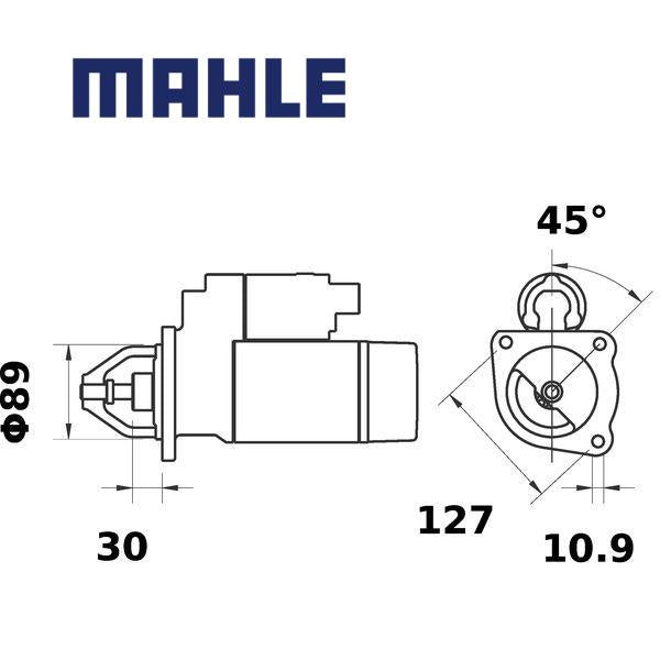 MS 625 OF starter motor 12V 3,2kW z10