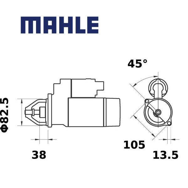 MS 334 starter motor 12V 2,7kW z10 AZJ3157