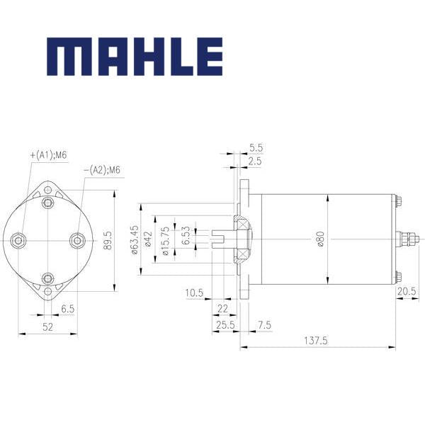 MM 157 electric motor 12V 0,5kW AME1542