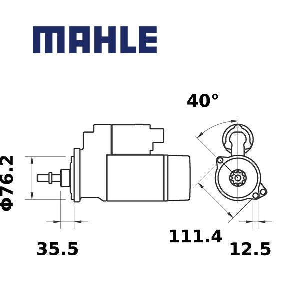 MS 303 starter motor 12V 1,8kW z9 AZE2537