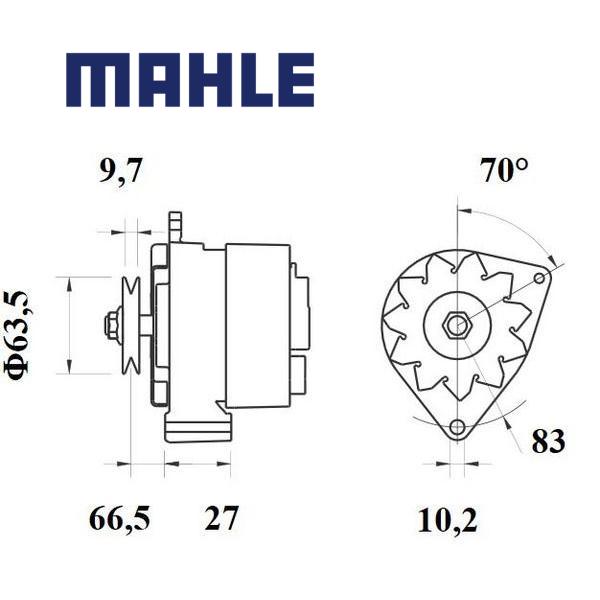 MG 374 alternator 14V 55A AAK1176