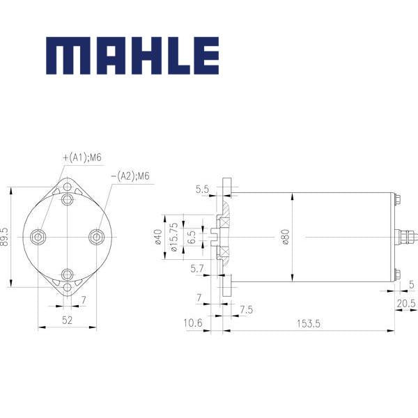 MM 36 electric motor 24V 0,8kW AME1124