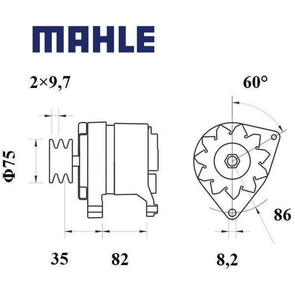 MG 403 alternator 14V 65A AAK3313