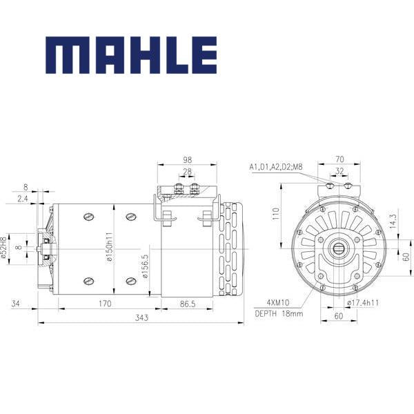 MM 211 electric motor 24V 4,1kW AMP4643