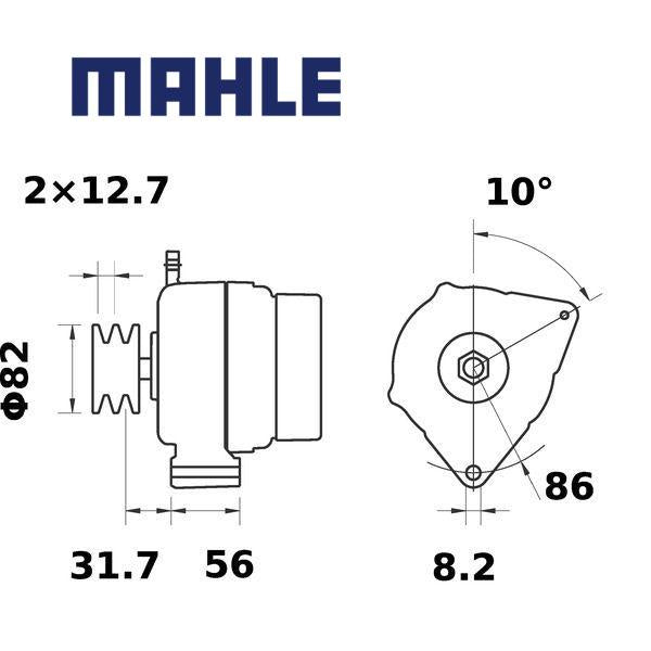 MG 349 alternator 14V 95A AAK5708