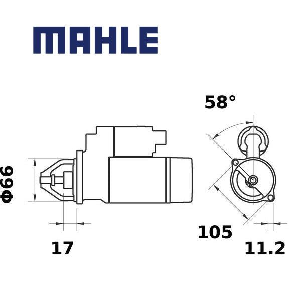 MS 630 starter motor 12V 1kW z8 AZE1238