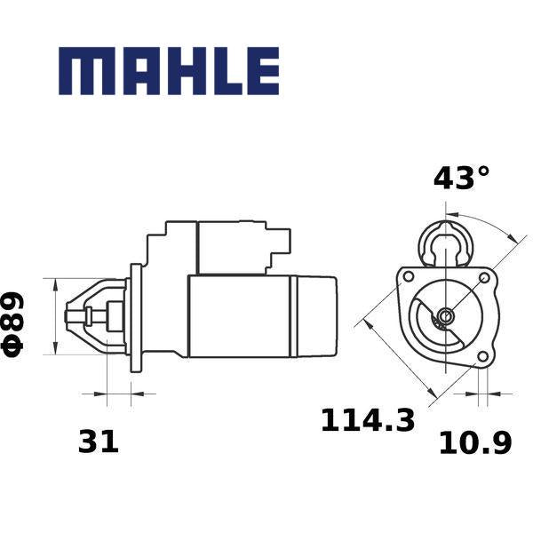 MS 153 starter motor 12V 1kW z9 AZE1219,MS153