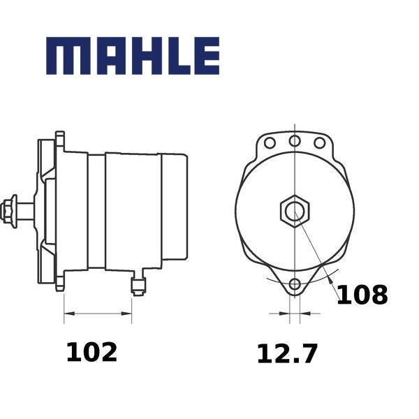 MG 266 alternator 28V 190A AAT3337