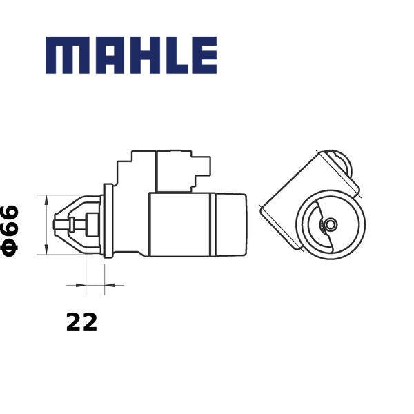 MS 54 starter motor 12V 1,4kW z9 AZE2197