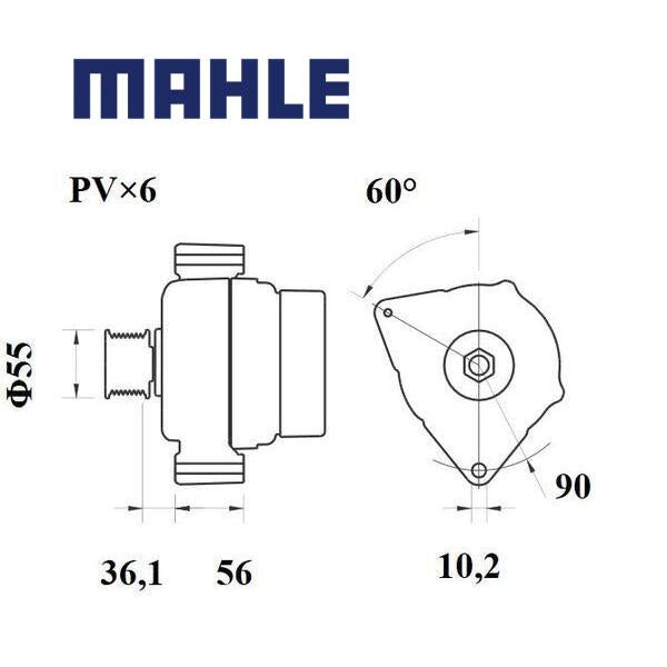 MG 248 alternator 14V 70A AAK5127