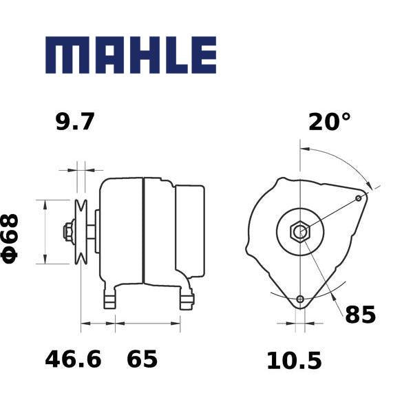 MG 338 alternator 14V 95A AAK5536