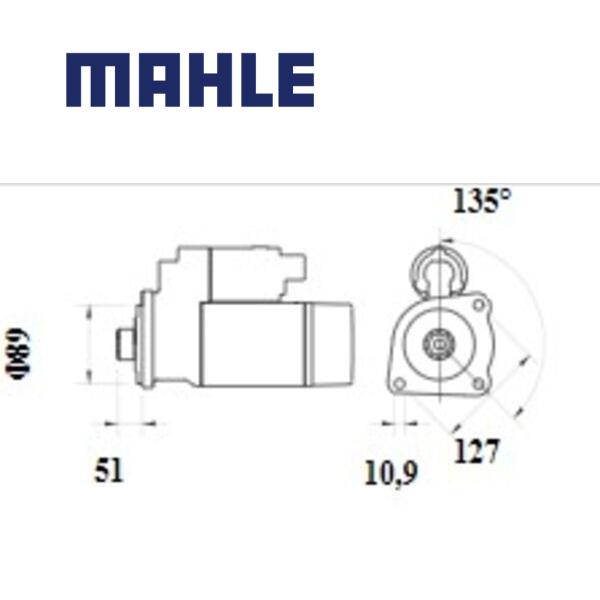 MS 728 starter motor 24V 7,5kW z10 AZF4674