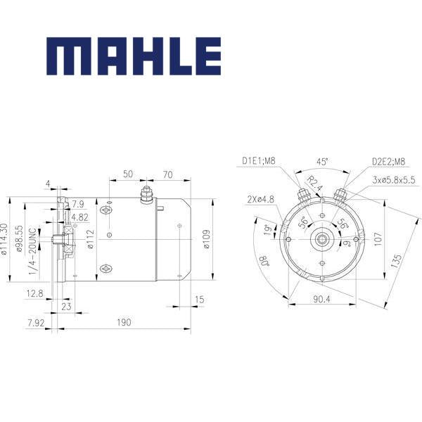 MM 80 electric motor 24V 2,05kW AMJ5754