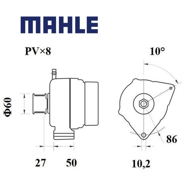 MG 108 alternator 14V 95A AAK5157