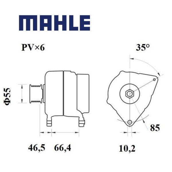 MG 328 alternator 14V 80A AAK5389