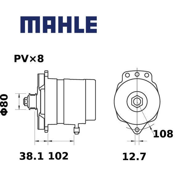 MG 93 alternator 48V 180A AAT3372