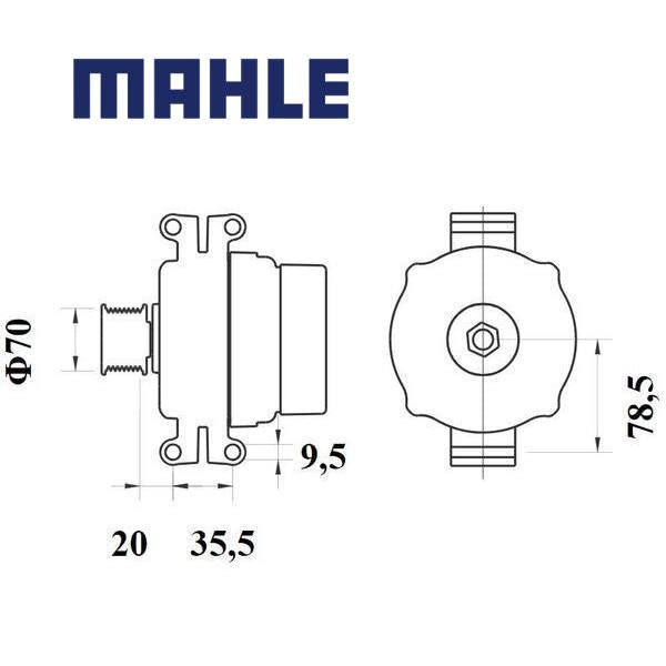 MG 1166 alternator 28V 100A