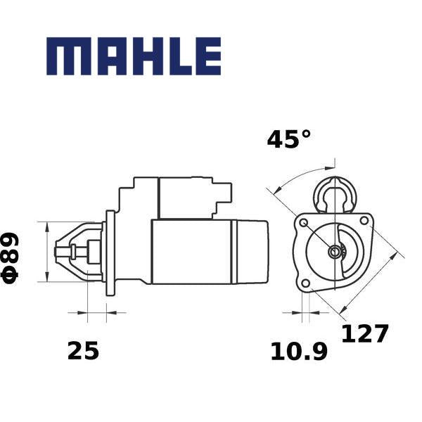 MS 444 starter motor 12V 4,2kW z10 AZF4528