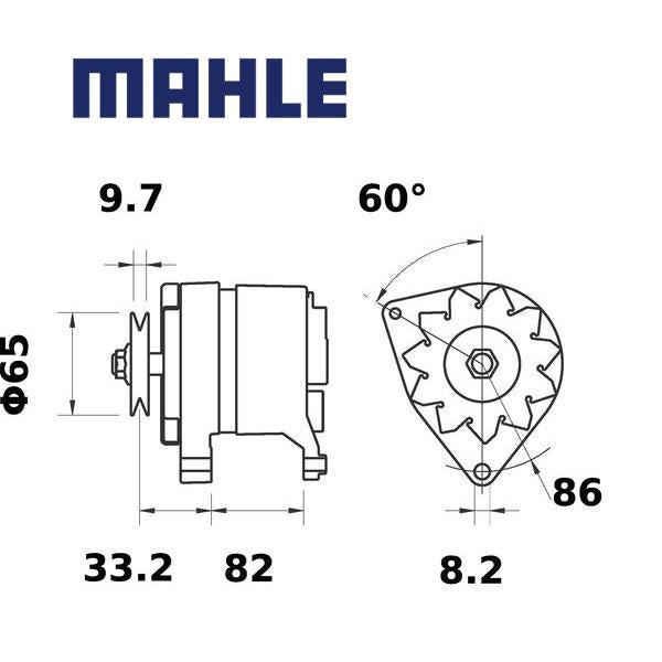 MG 265 alternator 14V 80A AAK5839