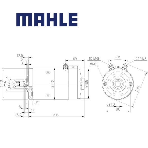 MM 8 electric motor 24V 2,2kW AMJ4582