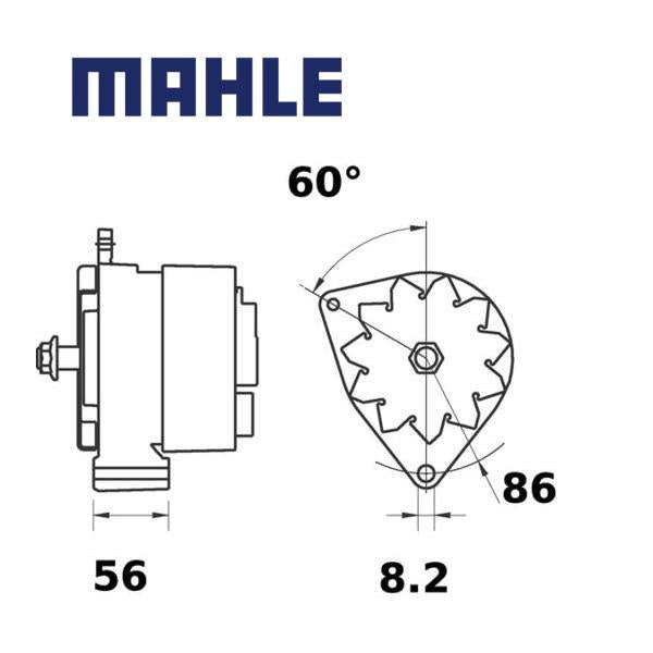 MG 748 alternator 14V 55A AAK4652