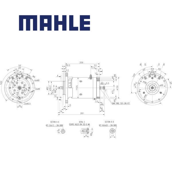 MM 73 electric motor 24V 1kW AMK2630