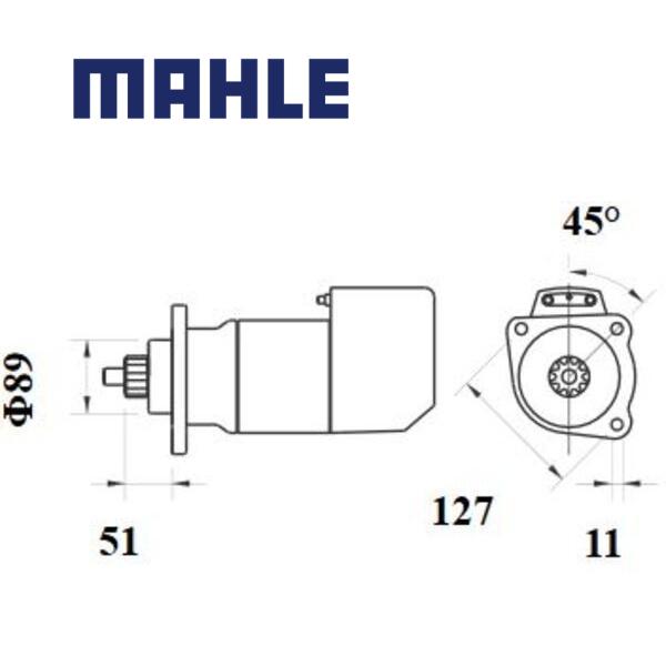 MS 704 starter motor 12V 3,6kW z9 AZK5564