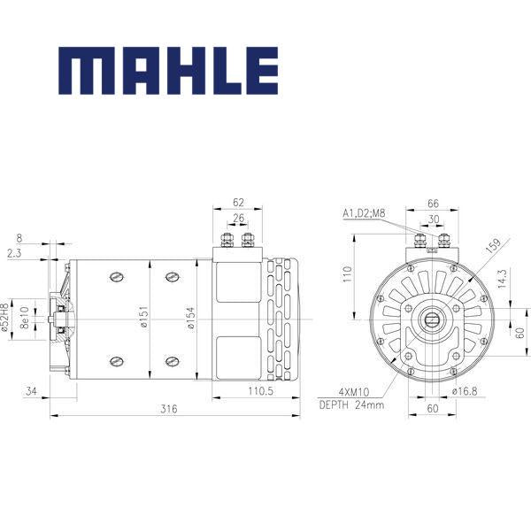 MM 126 electric motor 24V 3kW AMP4537