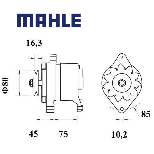 MG 721 alternator 14V 80A AAK4634