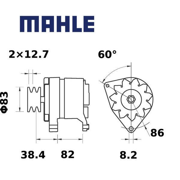 MG 133 alternator 14V 80A AAK4998