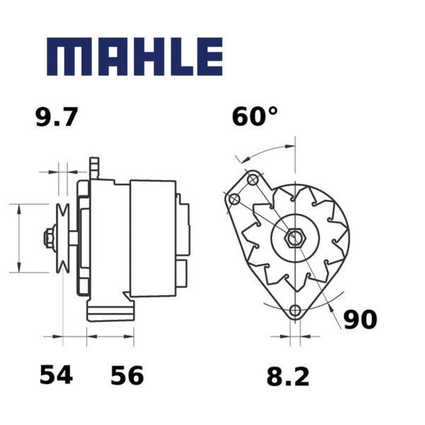 MG 457 alternator 14V 90A AAN3102