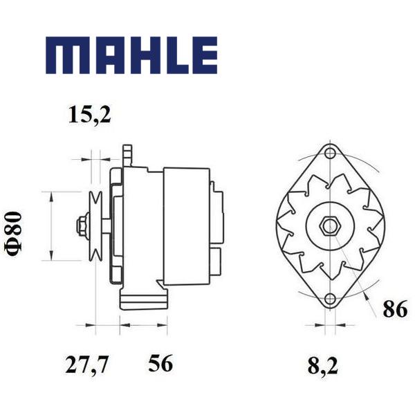 MG 722 alternator 28V 50A AAK4641