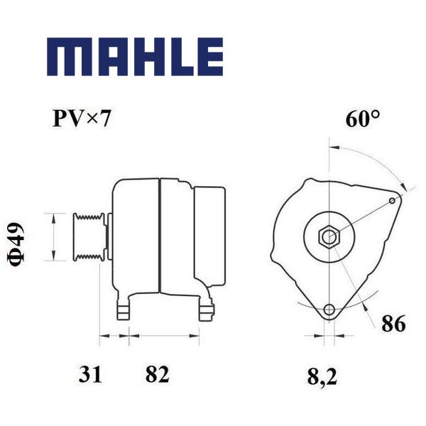 MG 552 alternator 14V 100A AAK5396