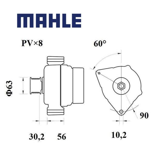 MG 831 alternator 14V 150A AAN5954