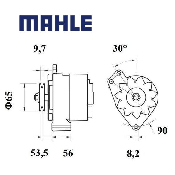 MG 533 alternator 14V 55A AAK4195