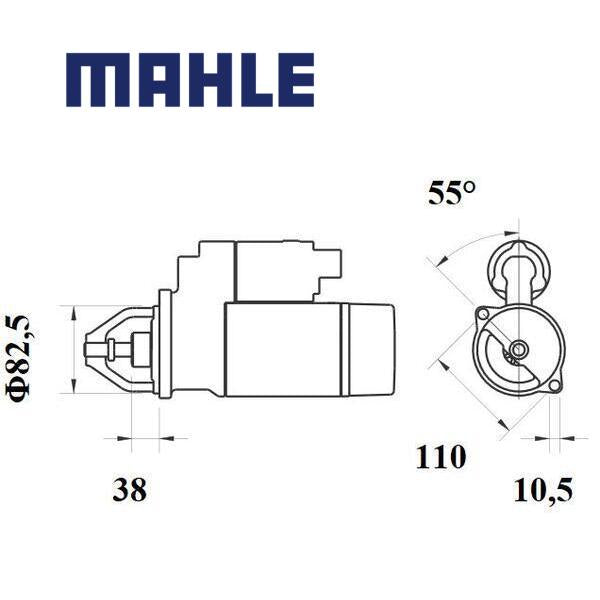 MS 649 starter motor 12V 3,2kW z10 AZE4266