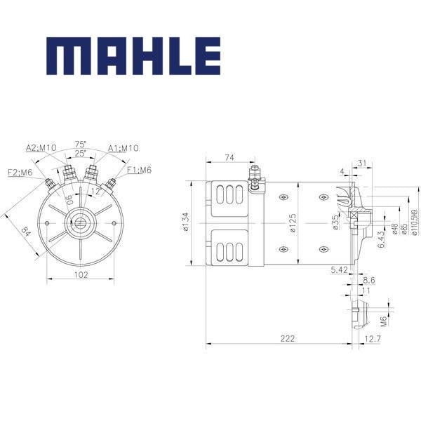 MM 243 electric motor 24V 3kW AMK2635