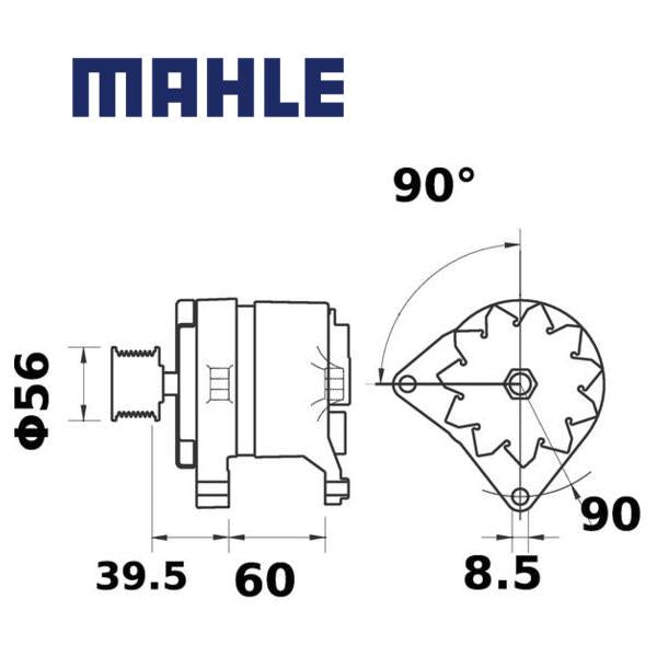 MG 625 alternator 14V 90A AAK4980