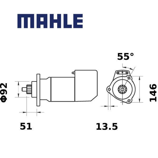 MS 586 starter motor 24V 6,6kW z12 AZK5190