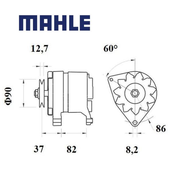 MG 436 alternator 14V 65A AAK1380