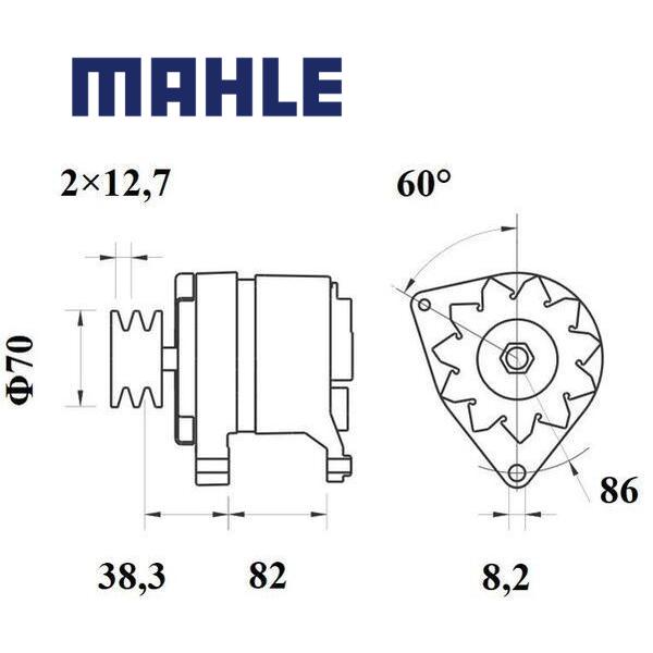 MG 292 alternator 14V 100A AAK4315